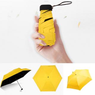 Mini Pocket Umbrella Portable Flat Rainy Umbrellas Parasol Folding Sun_1